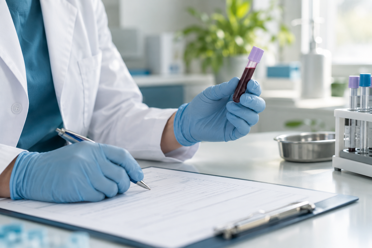 Análisis de PSA en sangre dentro de una valoración urológica.